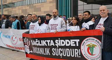 Bursa'da sağlık çalışanları 'artık usandık' dedi