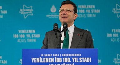 Ekrem İmamoğlu İBB 100. yıl stadı açılışında konuştu