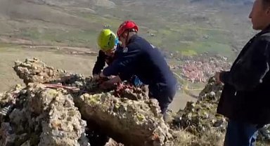 Kayseri Büyükşehir uçurumdaki küçükbaşı kurtardı