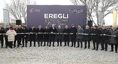 Konya Büyükşehir'in Ereğli'ye Kazandırdığı 8 Halı Sahanın Açılışı Yapıldı