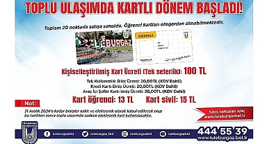 Lüleburgaz'da toplu ulaşımda elektronik kart dönemi başladı