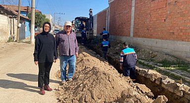 Manisa Kargın Mahallesinde yağmur suyu hattı çalışması