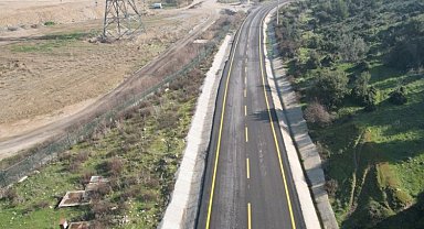 Manisa'da yenilenen yol daha güvenli hale geldi