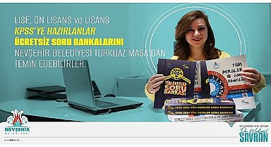 Nevşehir Belediyesi'nin, Kamu Personeli Seçme Sınavı (KPSS)'ye hazırlanan gençler için gerçekleştirdiği ücretsiz soru bankası dağıtımı devam ediyor