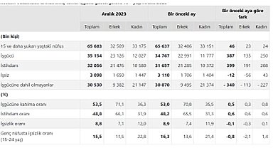 TÜİK: Mevsim etkisinden arındırılmış işsizlik oranı %8,8 seviyesinde gerçekleşti