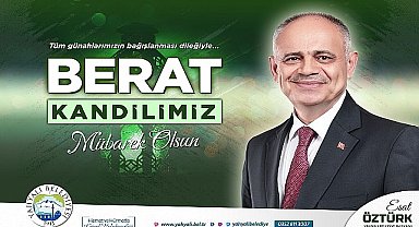 Yahyalı Belediye Başkanı Esat Öztürk, Berat Kandili dolayısıyla bir mesaj yayınlayarak, tüm İslam aleminin Berat Kandilini kutladı