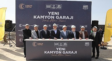 Başkan Altay Yeni Kamyon Garajı'nın Temelini Attı