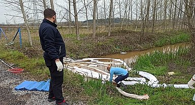 Boru hattındaki sızıntıya Büyükşehir'den hızlı müdahale