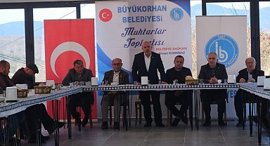 Bursa Büyükorhan'da Başkan Korkmaz muhtarlarla buluştu