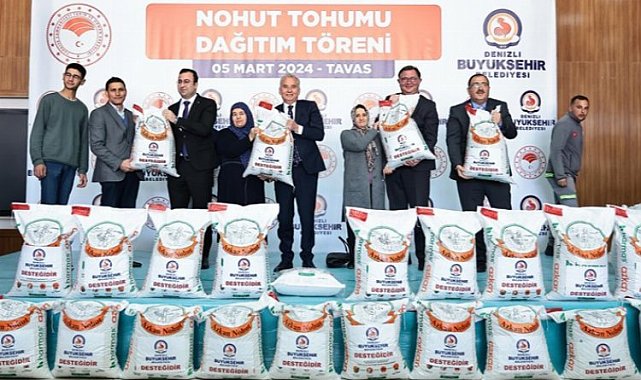 Çiftçiye nohut tohumu desteği