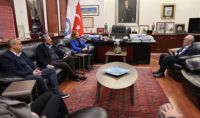 DİSK heyetinden Başkan Büyükerşen'e ziyaret