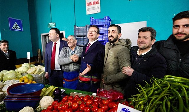 İmamoğlu, Bağcılar'da semt pazarını ziyaret etti