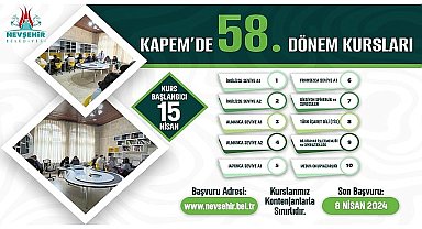 KAPEM'de 58. Dönem Kursları İçin Kayıtlar Başladı