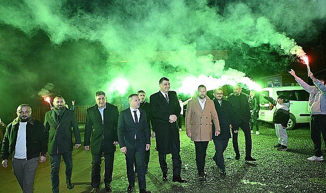 Kocaman'a meşaleli karşılama