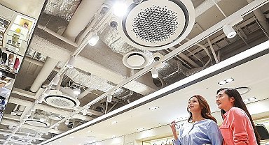 Modern tasarımı ile çeşitli mimarilere uygun Samsung 360 Kaset Klima ile estetik ve konfor bir arada