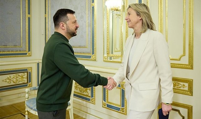 Ukrayna Devlet Başkanı Zelenski, Hollanda Savunma Bakanı Ollongren ile görüştü