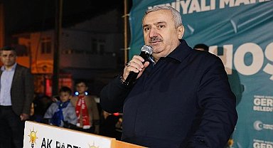 Yeniyalı'da miting gibi seçim irtibat ofisi açılışı