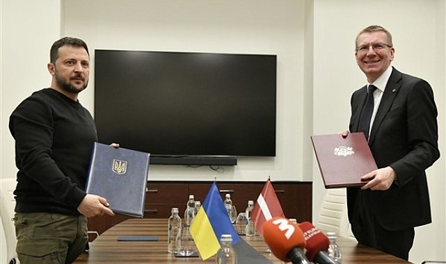 Ukrayna ile Letonya arasında güvenlik anlaşması imzalandı