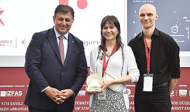 Uluslararası Değişik Doğal Taş Tasarım Yarışması'nın kazananları belli oldu Genç tasarımcılara ödüllerini Başkan Cemil Tugay verdi