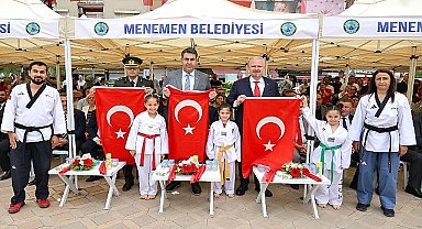 19 Mayıs Atatürk'ü Anma, Gençlik ve Spor Bayramı, Menemen'de tören ve etkinliklerle kutlandı