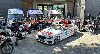 59.Cumhurbaşkanlığı Türkiye Bisiklet Turu'nun bisikletçilerine ve konvoyuna Sağlık Bakanlığı'nın deneyimli ekipleri destek verdi