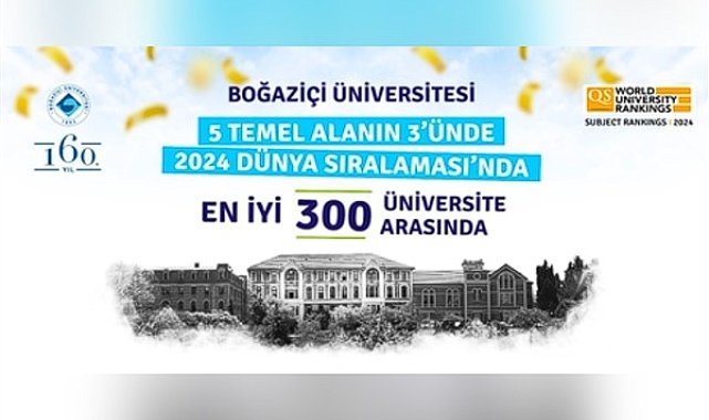 Boğaziçi Üniversitesi 5 temel alanın 3'ünde dünyada ilk 300'de