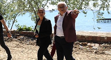 Burhaniye Belediyesi tarafından Ören'de kamulaştırılan alanda yeşil alan ve peyzaj çalışmasına başlandı