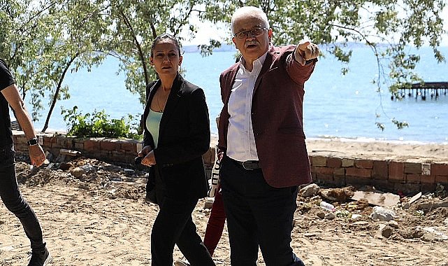 Burhaniye Belediyesi tarafından Ören'de kamulaştırılan alanda yeşil alan ve peyzaj çalışmasına başlandı