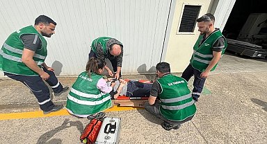 Büyükşehir İtfaiyesinden Ege Profil personeline eğitim