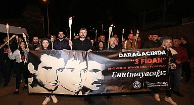 Devrimci gençlik önderleri Deniz Gezmiş, Hüseyin İnan ve Yusuf Aslan, idamlarının 52. yılında Buca'da anıldı