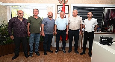 DİSK Antalya Şube Başkanı Vedat Küçük'ten Başkan Topaloğlu'na ziyaret
