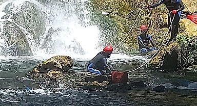 Düden Şelalesi temizleniyor