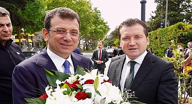 Ekrem İmamoğlu, Silivri'nin yeni Belediye Başkanı seçilen Bora Balcıoğlu'na tebrik ziyaretinde bulundu