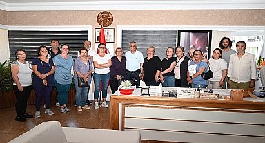 El sanatları platformu üyelerinden Başkan Topaloğlu'na ziyaret