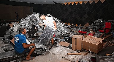 Kemer Belediyesi Kültür Salonu'nda çalışmalar devam ediyor