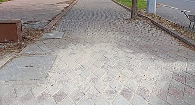 Kemer'de yol ve kaldırım çalışmaları