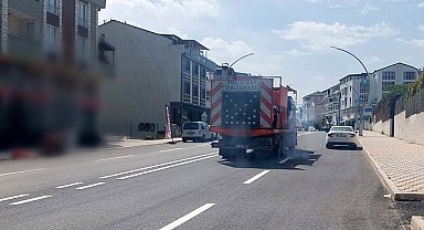 Körfez Mevlana Caddesi'nde yol çizgileri de tamam