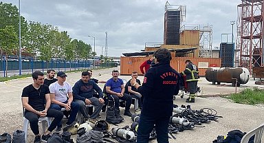 Tekirdağ'dan gelip itfaiyeden eğitim aldılar
