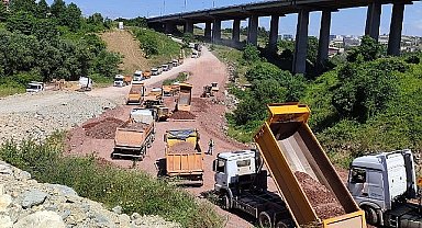 Wilcynski Caddesi'nde yol çalışmasına devam