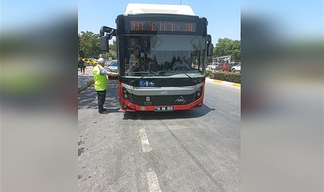 Balıkesir Büyükşehir, toplu taşıma araçlarında klima denetimi yaptı.