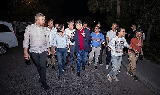 Başkan Tugay, Selçuk'ta yangın bölgesinde incelemelerde bulundu