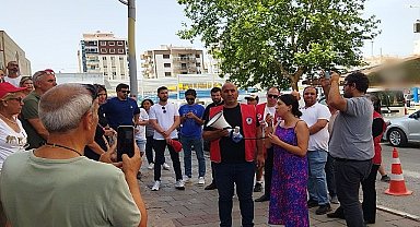 Çiğli Halk Temsilcileri Meclisi'nden işten atılan Çiğli Belediye işçilerine ziyarete