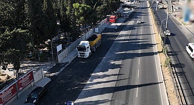 İzmir'de bayramda da yol çalışmaları hız kesmedi