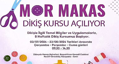 Kadınlar Mor Makas ile dikiş öğrenecek