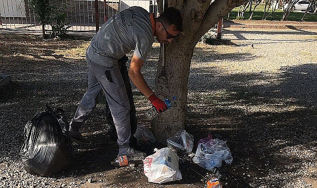 Kemer'de bayram öncesinde temizlik çalışmaları