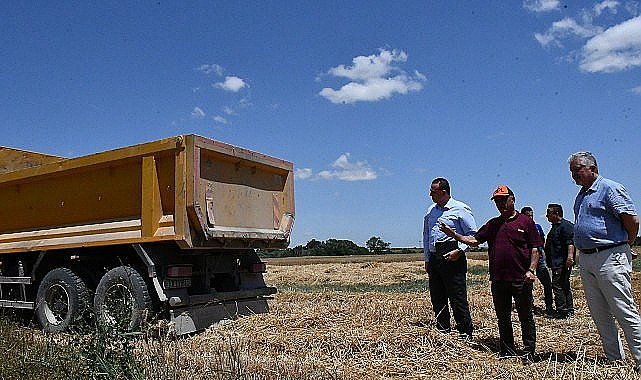 Lüleburgaz Belediyesi'nden buğday hasadı