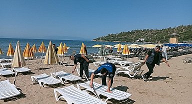 Menderes'te Korsan Şezlonga Geçit Yok