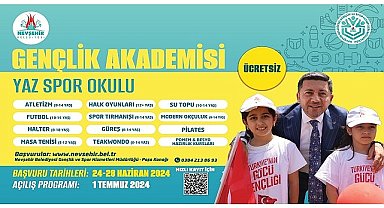 Nevşehir Belediyesi tarafından çocukların ve gençlerin zihinsel ve bedensel gelişimleri ile sosyalleşmelerine katkı sağlamak, ayrıca yeteneklerini ortaya çıkarmak amacıyla Yaz Spor Okulları açılacak