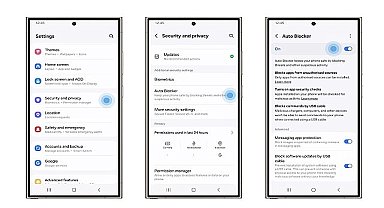Samsung Galaxy'nin Otomatik Engelleyici ve Mesaj Koruması özellikleri siber tehditlere karşı etkili koruma sağlıyor