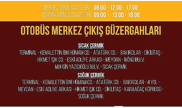 Sivas Çermikler İçin Otobüs Seferleri Başladı